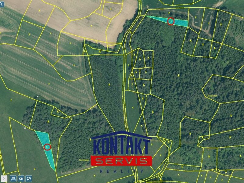 Lesní pozemky v katastrálním území Čepřovice